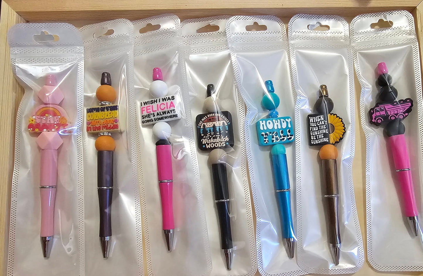 BEADED INK PENS (RANDOM SELECTION)