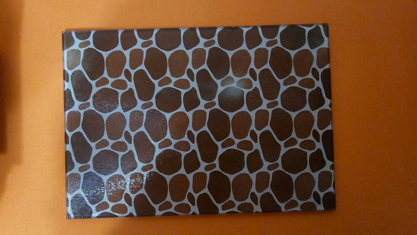 GLASS CUTTING BOARD ANIMAL PRINT