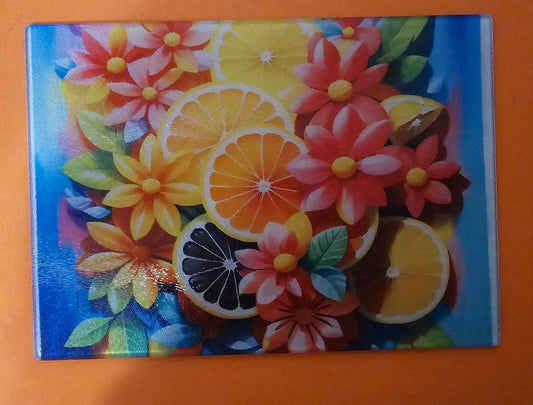 GLASS FRUIT CUTTING BOARD