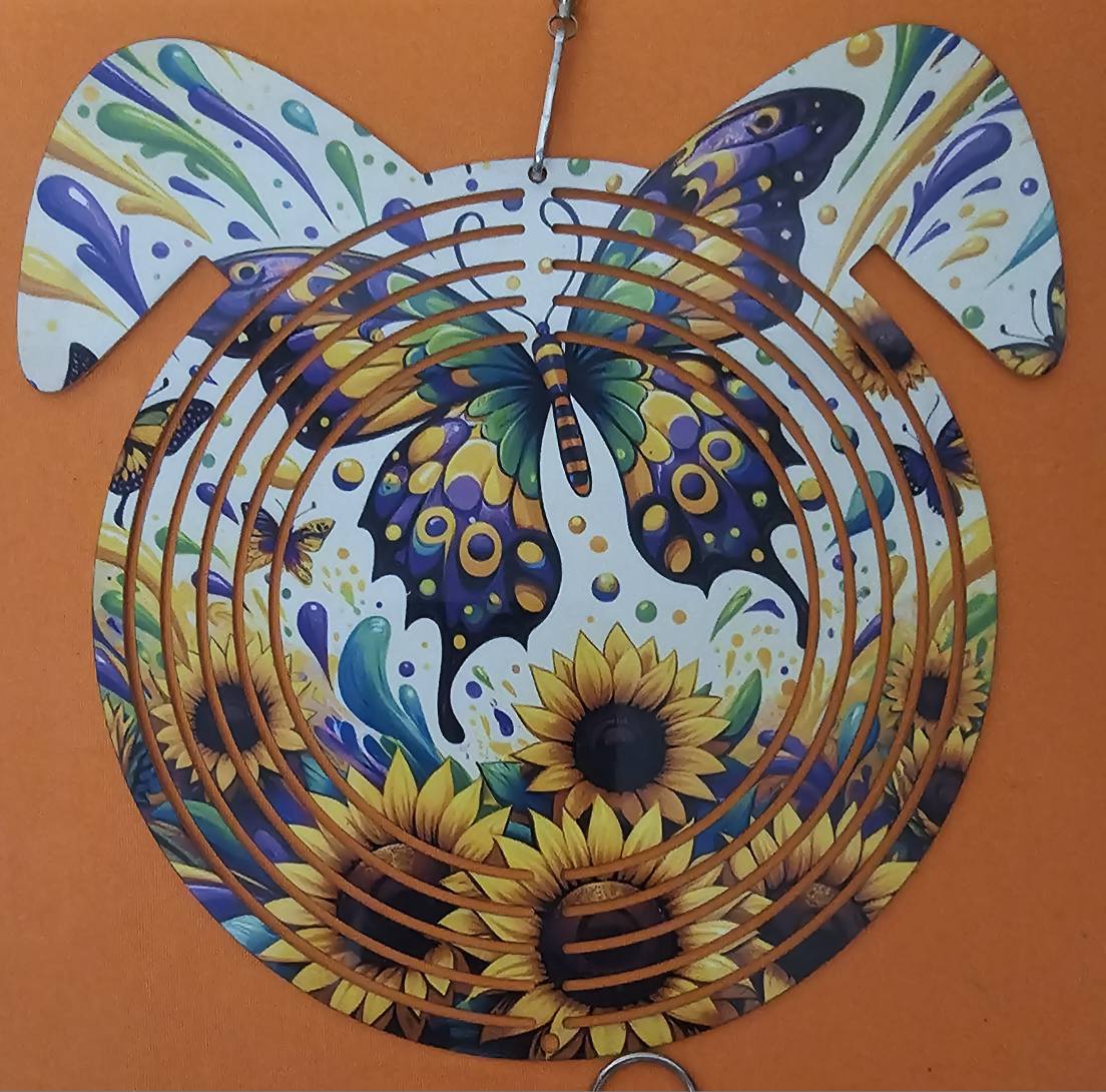 WIND SPINNER DOG HEAD SHAPE