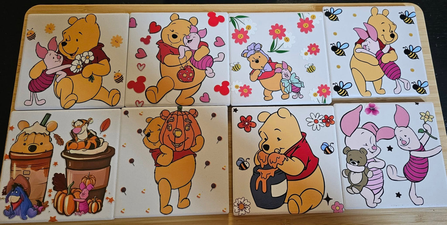 8 piece Winnie the Pooh coaster set