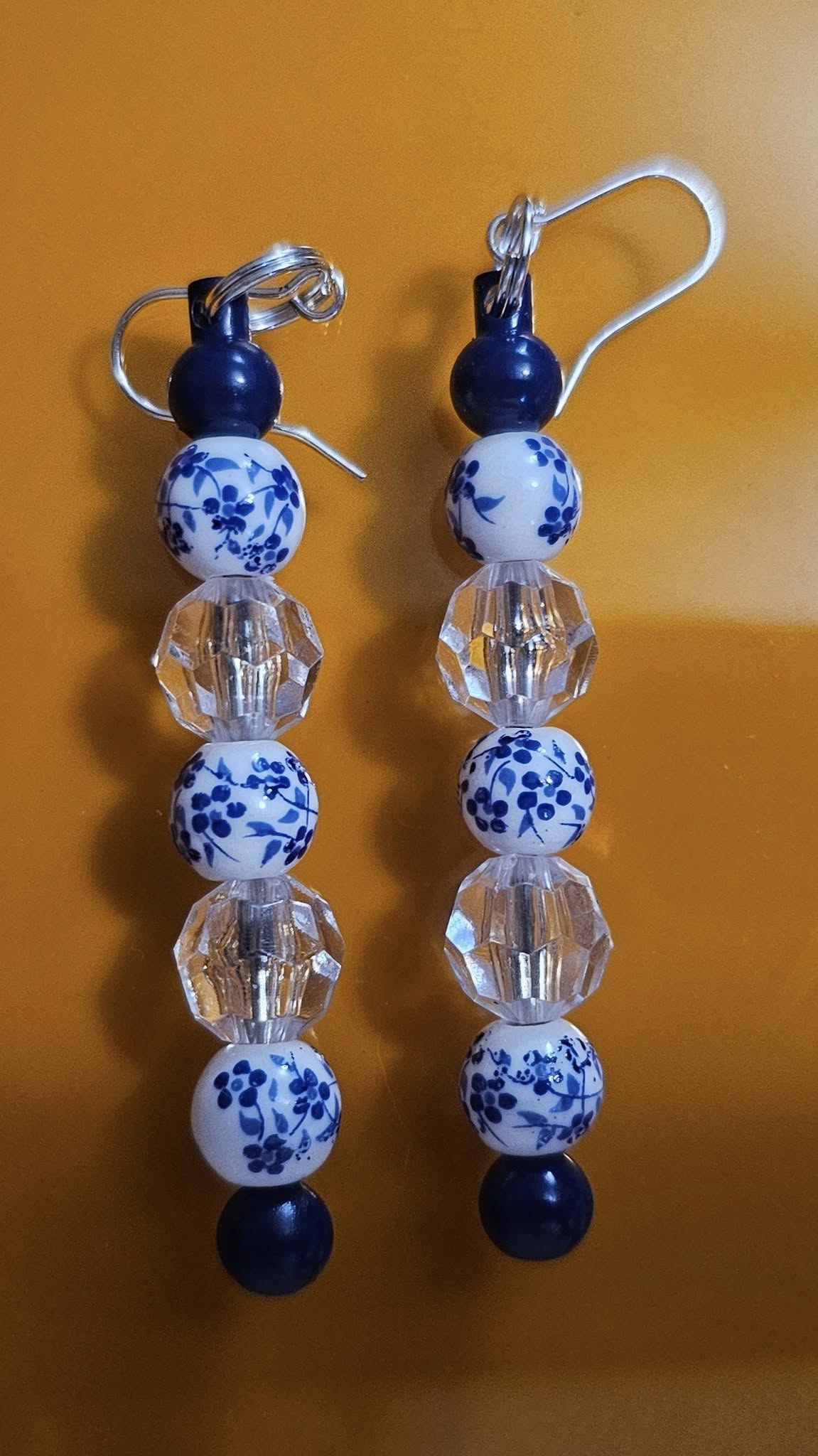 BEADED BAR EARRINGS