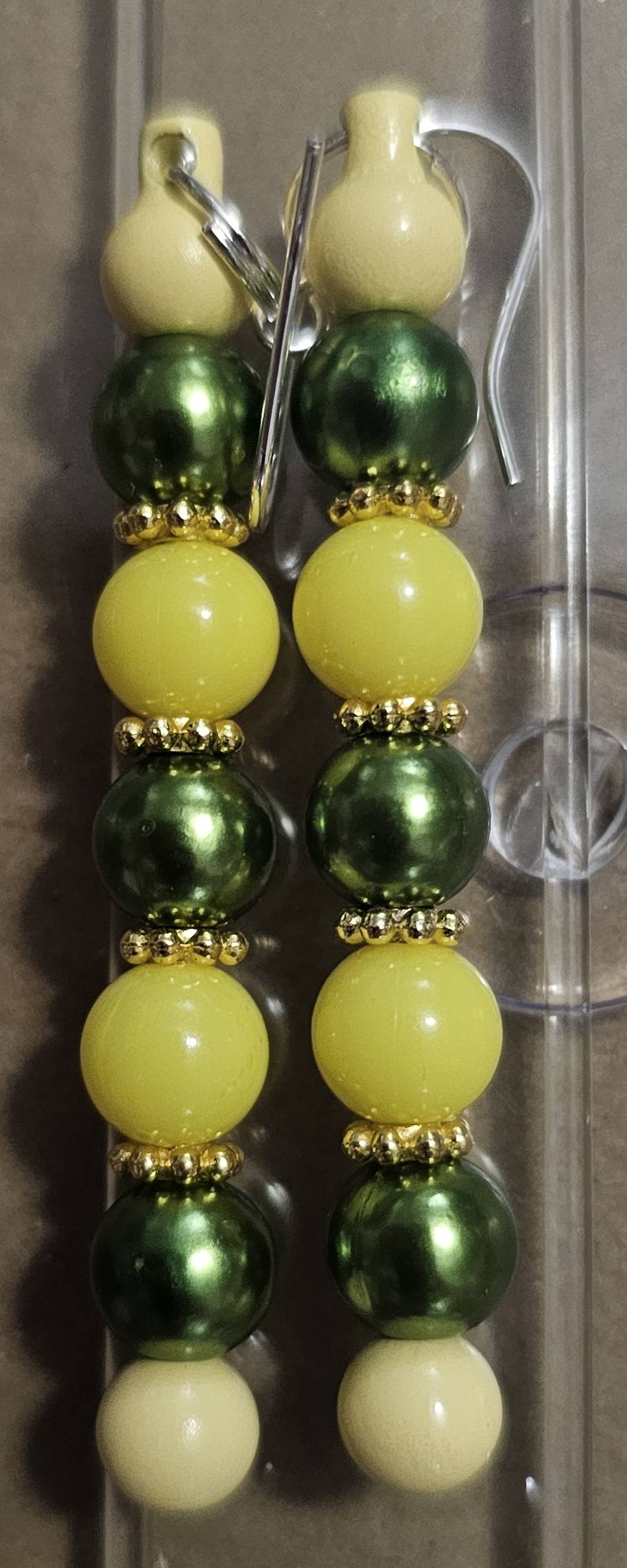 BEADED BAR EARRINGS