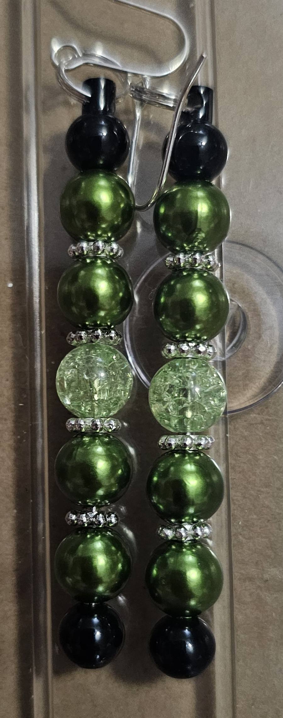 BEADED BAR EARRINGS