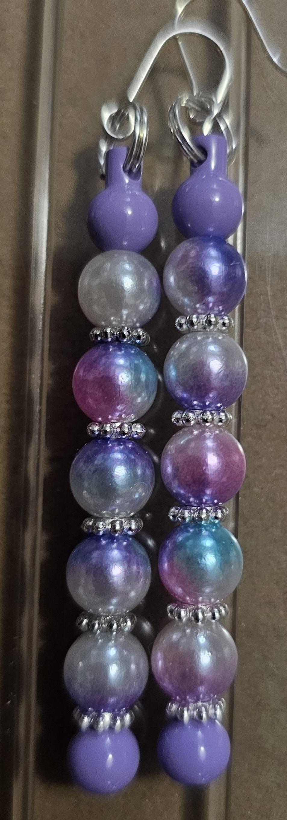 BEADED BAR EARRINGS