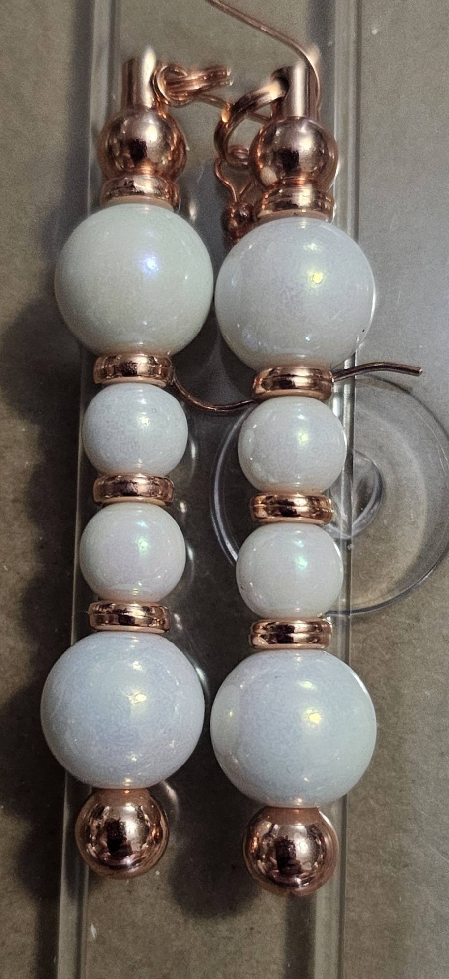 BEADED BAR EARRINGS