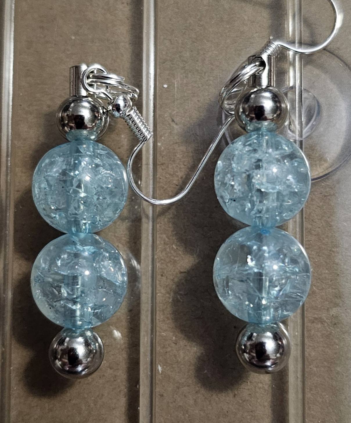 SHORT BEADED BAR EARRING AND CHRISTMAS DANGLES