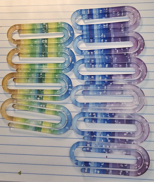 Small acrylic paper clips