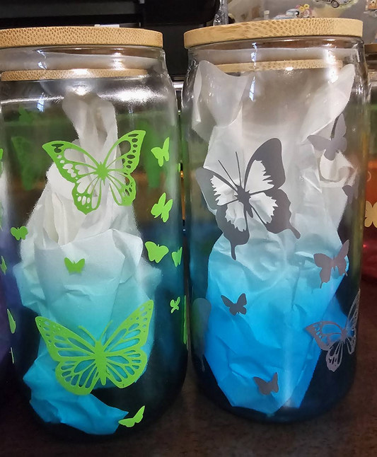 2 piece 16oz glass tumbler set