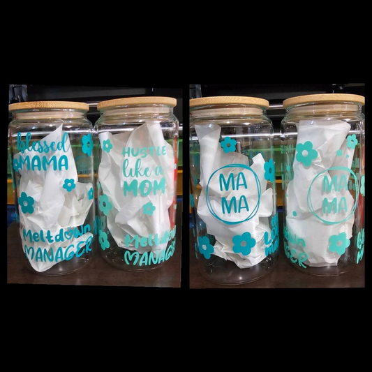 2 piece 16oz glass tumbler set