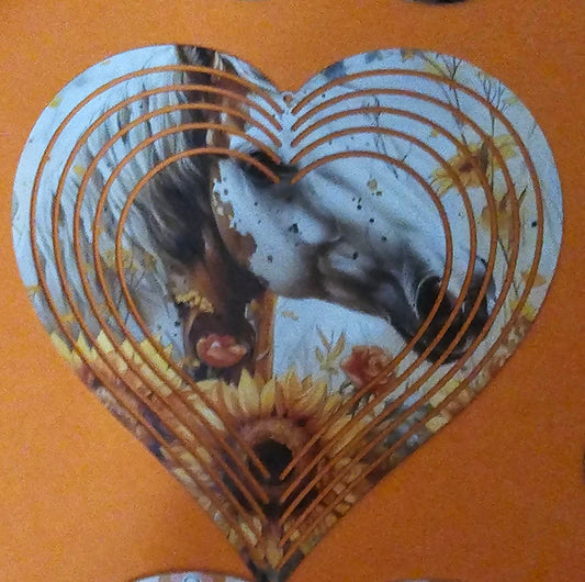 WIND SPINNER HEART SHAPED