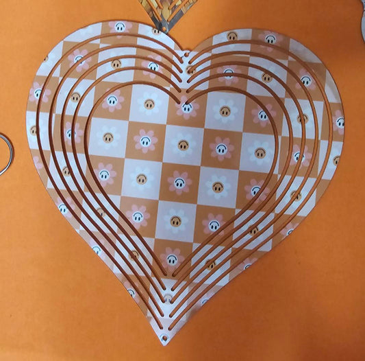 WIND SPINNER HEART SHAPED