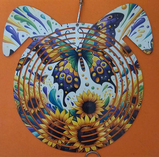 WIND SPINNER DOG HEAD SHAPE