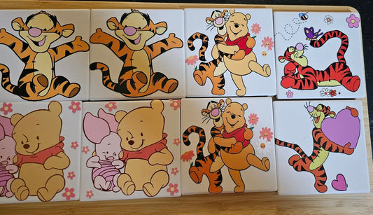 8 piece winnie the pooh coaster set