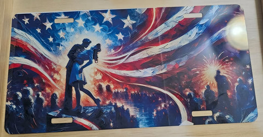 Patriotic license plate